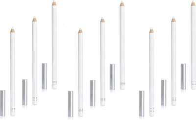 MYEONG classic Waterproof pencil white Smudge-Proof & Fast Drying White color kajal(white, 18 g)