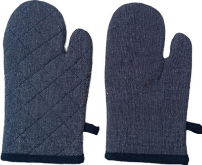 Nissi Grey Cotton Kitchen Linen Set(Pack of 2)