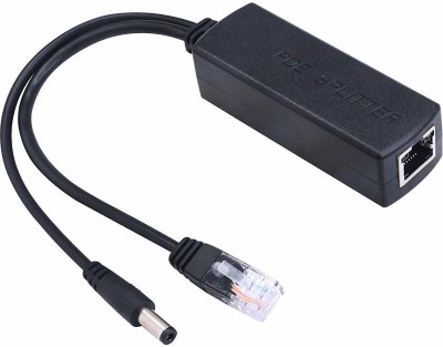 LipiWorld PoE Splitter Ethernet Adapter for IP Camera IP Phone POE Devices Lan Adapter(100 Mbps)