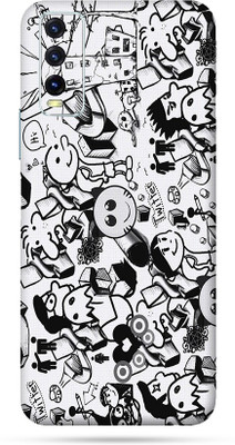 OggyBaba Vivo Y20G, Phone Back side Protector and Camera Protector Mobile Skin(Ultra Super Doodle Skin Matte Finish)