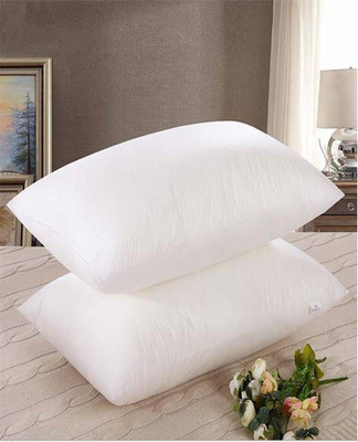 THEBEGPACK COLLECTION Microfibre, Polyester Fibre Solid Sleeping Pillow Pack of 2(White)