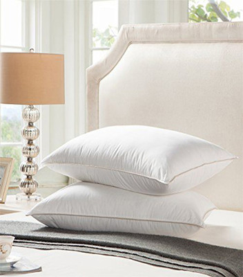 brightjex Microfibre Solid Sleeping Pillow Pack of 2(White)