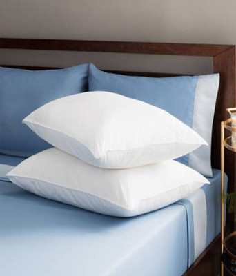 brightjex Microfibre Solid Sleeping Pillow Pack of 2(White)