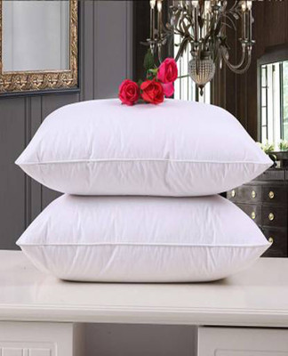 brightjex Microfibre Solid Sleeping Pillow Pack of 2(White)