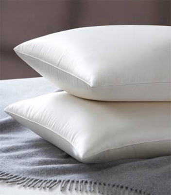 brightjex Luxury Cotton Solid Sleeping Pillow Pack of 2(White)