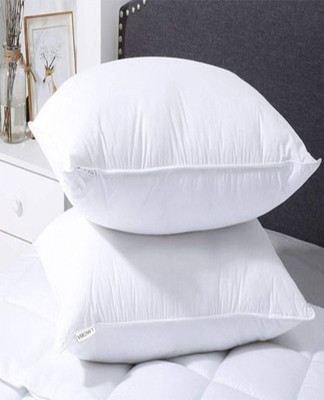 brightjex Microfibre Solid Sleeping Pillow Pack of 2(White)