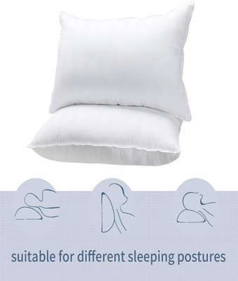 brightjex Microfibre Solid Sleeping Pillow Pack of 2(White)