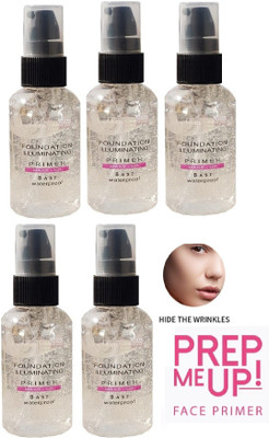 NADJA FACE PROTECT MAKEUP BASE ILLUMINATING WATER PROOF GEL PRIMER COMBO OF 5 Primer  - 250 ml(TRANSPARENT)