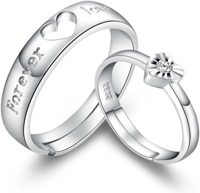 Maaword Alloy Sterling Silver Plated Ring Set