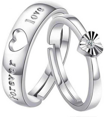 Maaword Alloy Sterling Silver Plated Ring Set