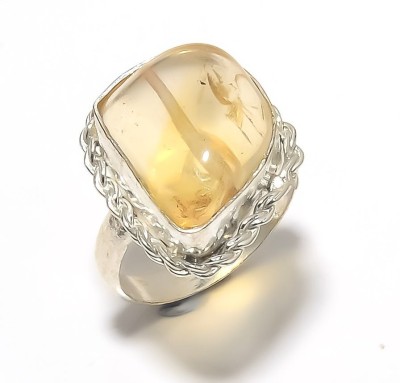 Krishnaimpex Metal Quartz Silver Plated Ring