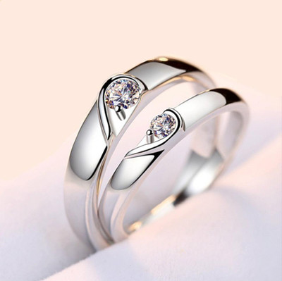 Karishma Kreations Adjustable Couple Rings Silver Combo for Lovers Crown Engraved 'King Queen'' American diamond Valentine Gifts Adjustable Love Stylish Combo 925 Sterling Silver 2PCS Her King His Queen Couple ring Heart shape & forever love Crystal Combine make 1 Hearts Love Birds Couple Finger Rin Karishma Kreations Adjustable Couple Rings Silver Combo for Lovers Crown Engraved 'King Queen'' American diamond Valentine Gifts Adjustable Love Stylish Combo 925 Sterling Silver 2PCS Her King His Queen Couple ring Heart shape & forever love Crystal Combine make 1 Hearts Love Birds Couple Finger Rin