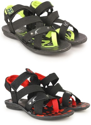 KANEGGYE Men Sports Sandals(Black , 10)