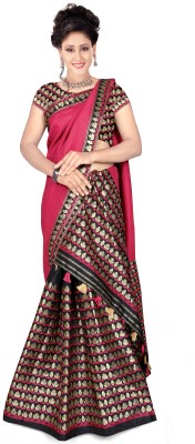 kamdar Woven Mekhela Chador Silk Blend Saree(Pink)