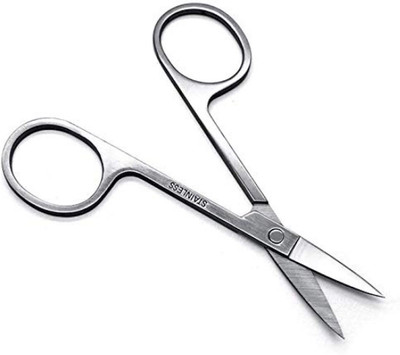 Rl impex Manicure Scissors(Stainless Steel )Cuticle Pedicure Beauty Grooming Kit for Nail, Eyebrow, Eyelash, Dry Skin Curved Blade Multi-purpose Scissors(Set of 1, Silver)