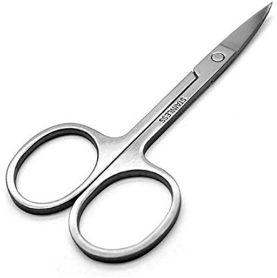 Rl impex Manicure Scissors(Stainless Steel )Cuticle Pedicure Beauty Grooming Kit for Nail, Eyebrow, Eyelash, Dry Skin Curved Blade Multi-purpose(Pack of 1) Scissors(Set of 1, Silver)