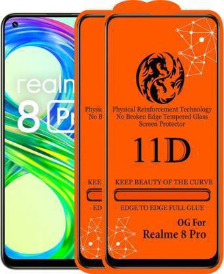 kentop Edge To Edge Tempered Glass for Realme 8 Pro(Pack of 2)