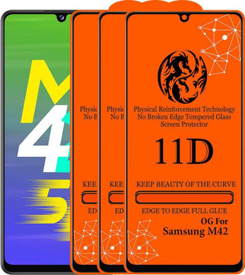 aplexx Edge To Edge Tempered Glass for SAMSUNG M42, SAMSUNG M42 5G(Pack of 3)