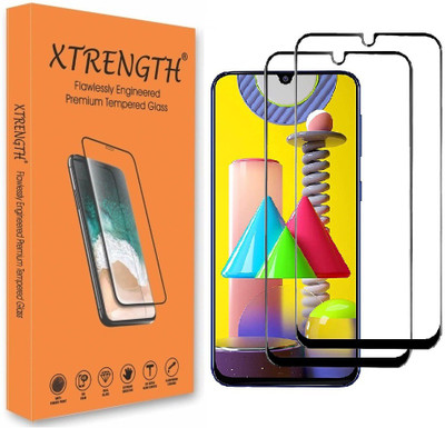 XTRENGTH Edge To Edge Tempered Glass for Samsung Galaxy M30s(Pack of 2)