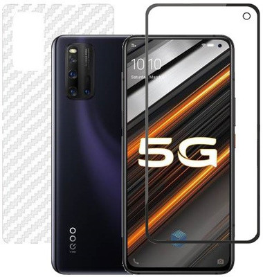 HOBBYTRONICS Front and Back Screen Guard for IQOO 3, IQOO 3 (5G)(Pack of 1)