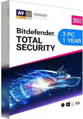 bitdefender Total Security 3 User 1 Year(Voucher)