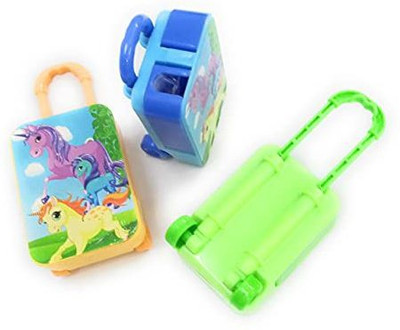 Tera13 unicorn single pencil tub Sharpeners(Set of 3, Multicolor)