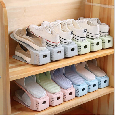 Kinematic Enterprise Shoe Slots Organizer for Closet Shoe Space Saver, Double Layer Shoe Rack Organizer Holder for Closet Plastic Shoe Stand(Multi, 5 Shelves, Pre-assembled)