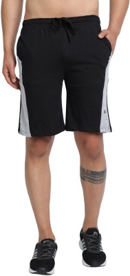 FTX Solid Men Black Regular Shorts