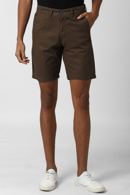 PETER ENGLAND Printed Men Black Regular Shorts