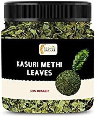 ORGANIC NATURE Kasuri Methi Fenugreek Leaves Dried Methi Leaves 75 Gram (Jar Pack)(75 g)