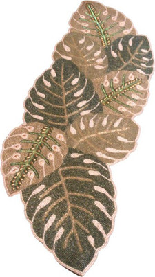 Awesomedecor Gold 91.44 cm Reversible Table Runner(Polyester)
