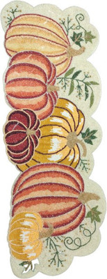 Awesomedecor Multicolor 91.44 cm Reversible Table Runner(Polyester)