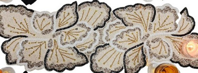 Aaditya Exports Multicolor 91.44 cm Table Runner(Polyester)