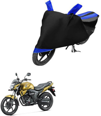 RONISH Waterproof Two Wheeler Cover for Honda(CB Trigger, Black, Blue)