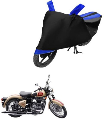 RONISH Waterproof Two Wheeler Cover for Royal Enfield(Bullet 500, Black, Blue)