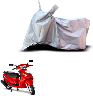 MMSSTAR Waterproof Two Wheeler Cover for TVS(Wego, Silver)