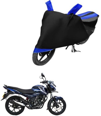 RONISH Waterproof Two Wheeler Cover for Bajaj(Discover 125 DTS-i, Black, Blue)