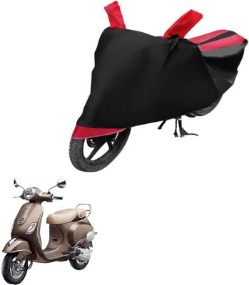 RONISH Waterproof Two Wheeler Cover for Piaggio(Vespa, Red, Black)