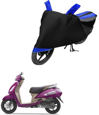 RONISH Waterproof Two Wheeler Cover for TVS(Jupiter, Black, Blue)