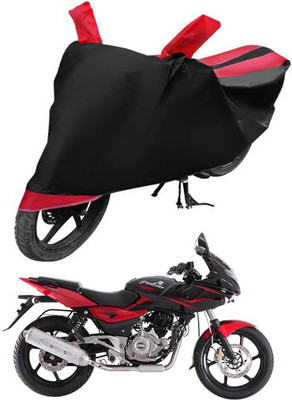bikecar Two Wheeler Cover for Bajaj(Pulsar 220 DTS-i, Black, Red)