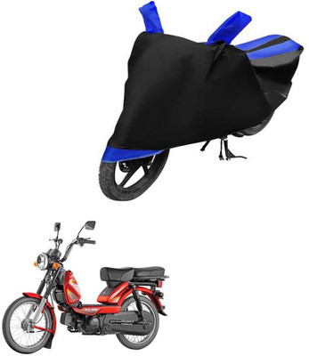 RONISH Waterproof Two Wheeler Cover for TVS(Heavy Duty Super XL, Black, Blue)