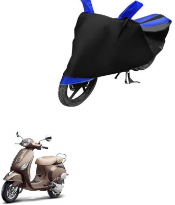 RONISH Waterproof Two Wheeler Cover for Piaggio(Vespa VXL, Black, Blue)