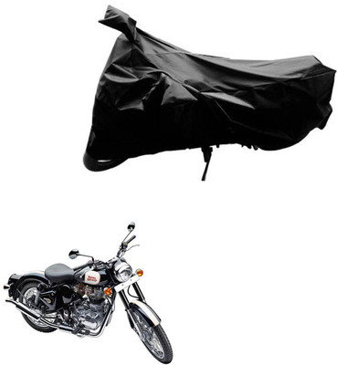 Mdstar Waterproof Two Wheeler Cover for Royal Enfield(Classic 500, Black)