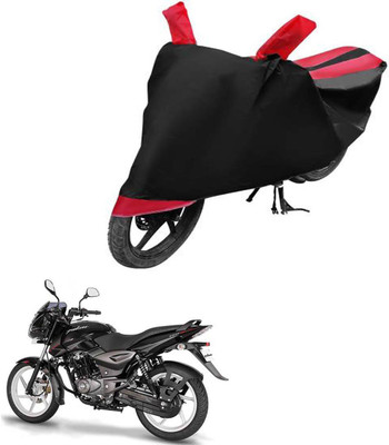 bikecar Two Wheeler Cover for Bajaj(Pulsar 150 DTS-i, Black, Red)