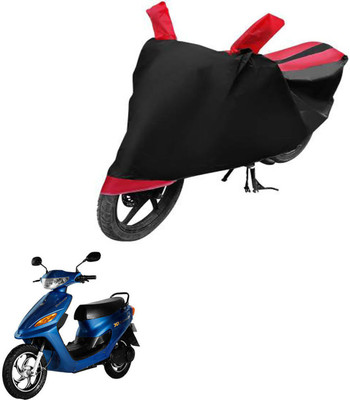 bikecar Two Wheeler Cover for Indus(Yo Electron, Black, Red)