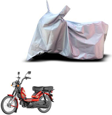 Kbshops Two Wheeler Cover for TVS(Heavy Duty Super XL, Silver)