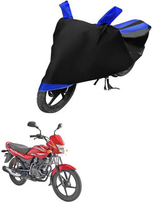 Mdstar Waterproof Two Wheeler Cover for Bajaj(Platina 100 DTS-i, Black, Blue)