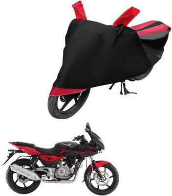 bikecar Two Wheeler Cover for Bajaj(Pulsar 200 NS DTS-i, Black, Red)