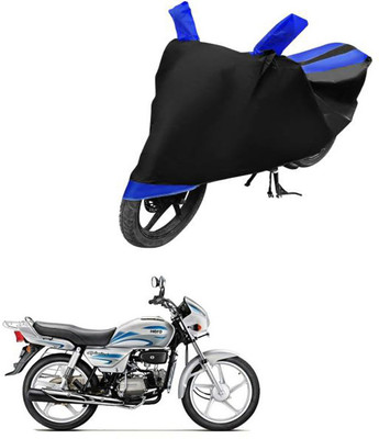 RONISH Waterproof Two Wheeler Cover for Hero(Splendor, Black, Blue)