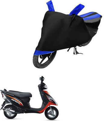 RONISH Waterproof Two Wheeler Cover for TVS(Scooty Streak, Black, Blue)